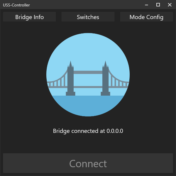 Client app connected to the bridge
